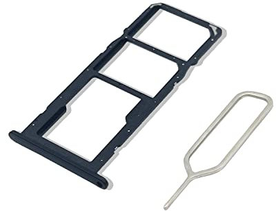 Eonpam Vassoio Carta SIM per (Huawei P Smart 2021) qualità Originale Porta Scheda SIM Ricambio Slot Scheda Memoria SD con Pin della Scheda SIM(Nero)