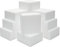 DecoPorex – Bloques de Espuma de poliestireno de 10cm x 10cm x 5cm (12 Unidades) para Manualidades - Ladrillos Cuadrados de porexpan, porex, Poliespan o Corcho Blanco para Artes y Manualidades