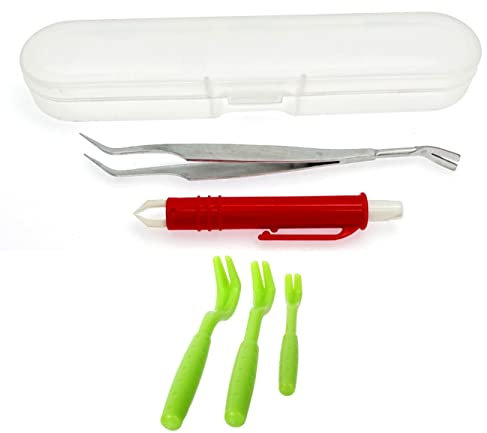 JZK 5 in 1 Tick remover Kit, tick remover tools for dogs, tick hook for dogs and cat, tick pliers, tick pickers, tick remover tool, pet tick extractor tool, tick tweezer