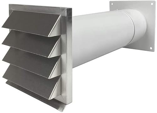 EASYTEC® Energiesparender Mauerkasten Ø 100 mm Edelstahl mit zwei Rückstauklappen | DN100 | 34104e