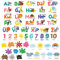 DECOWALL DSL-8070 Tier-Alphabet-Zahlen, Farbwetter, Kinder-Wandaufkleber, Lern-ABC, 123 Aufkleber, abnehmbar für Schlafzimmer, Klassenzimmer, Kinderzimmer, pädagogische Dekoration