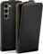 moex Étui de protection à rabat pour Samsung Galaxy S23 - Avec protection à 360 ° - Avec film de protection d'écran - En cuir synthétique - Noir