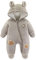 JiAmy Baby Schneeanzüge Winter Overall mit Kapuze Fleece Strampler Mädchen Jungen Warm Outfits- Gr. 0-3 Monate (59 cm), Gelb