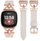 Wearlizer Leather Strap Compatible with Versa 4/3, Quality Leather Band with D-Shape Metal Buckle for Women & Men Smartwatch