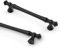 9BUILD 10 Pack Matte Black Cabinet Handles - 128mm Zinc Alloy Drawer & Door Handles for Kitchen & Wardrobe - UK0036