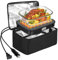 PHIWILLS Potlucks - Scaldavivande portatile da 80 W, 12 V/24 V, 110 V/220 V, elettrico, riscaldato, per riscaldare e cucinare pasti in auto, camion, ufficio, cantiere, campeggio, potlucks