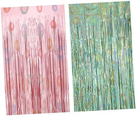 GOOHOCHY Hochzeitsdekoration 2St Ei Regenvorhang wandbehang schmuck Ostern Lametta Vorhang Wohnkultur hochzeitsdeko Festival-Hintergrundvorhang Anhänger für den Heimgebrauch Rand