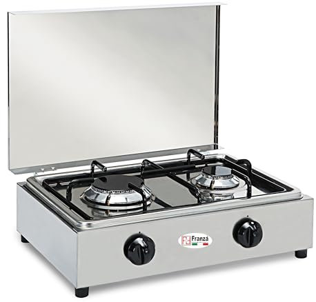 Fornello 2 fuochi a gas Metano per uso esterno in acciaio inox Made in Italy - 200/AGP/MT