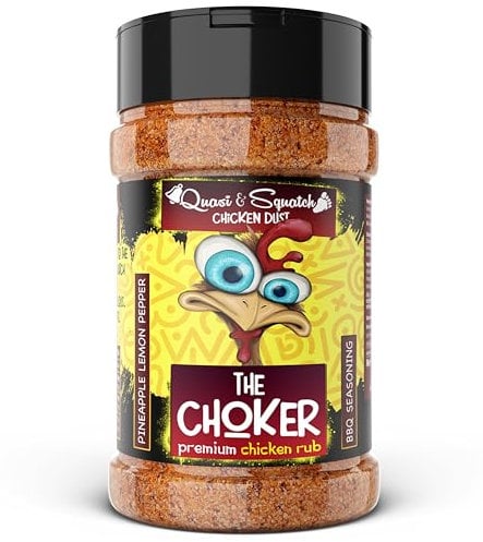 Chicken Rub by Quasi & Squatch - The Choker (Smokey Pineapple Lemon Pepper) Barbecue Dry Rub Meat Seasoning | Perfect Blend Of Spices For Smoking BBQ and Grill Chicken Dishes | Large 220g