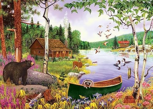 Cobble Hill - 35 Piece Jigsaw Puzzle - Bear Lake - Perfect For Both Older Age 3+ & Younger Puzzlers - Ideal For Travel - Delightful Gift Idea