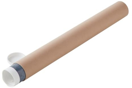 Pack and Move – Packung mit 20 Röhren für Versand und Verpackung – ø10 x 100 cm – für Poster und Plakate – mit Verschluss