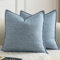 Mandioo 2er Set Kissenbezug Hanftuch Weben Textur Modern Bauernhaus Kissenbezüge Kissenhülle Dekorieren Zierkissenbezug Sie Wohnzimmer Sofa Schlafzimmer Bett 45x45cm Blau