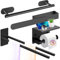Set Porta Asciugamani Bagno Senza Fori Portarotolo Adesivo Forte Acciaio Inossidabile Nero Opaco Resistente Umidità Kit Completo Facile Installazione Supporto Carta Igienica Montaggio Parete