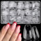 ERBO Kurze Ballerina Nageltips, 504 Stück Nagel Tips, Full Cover Nail Tips, Kurze Nagelspitzen, Nageltips für Gelnägel, Fake Nails, für Nagelstudios und Diy Nail Art Zu Hause, 12 Größen