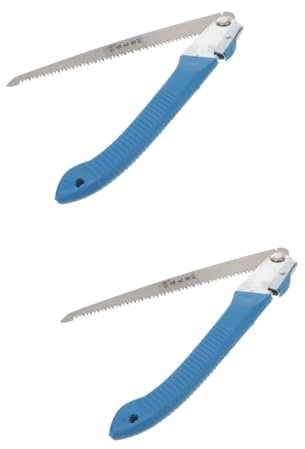 INOOMP 2St Gartensäge extra lange Klingenhand Baum trimmen Handsäge für die Holzbearbeitung gartenwerkzeug gardening tools handkreissäge Handsägen zum Schneiden von Holz Astsäge Blue
