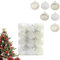 24 Stück Weihnachtskugeln Weiß, Weihnachtsdeko, Christbaumschmuck Set, Plastik Weihnachtskugeln, Christmas Weihnachtsbaumkugeln, Christbaumkugeln Aus Kunststoff