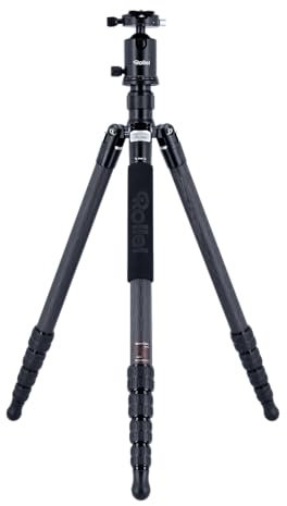 Rollei Treppiede | carbonio | C6i XXL | altezza 233 cm | leggero e compatto | con monopiede e colonna centrale reversibile