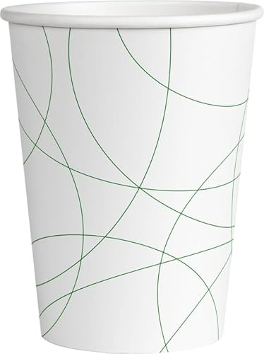 ABENA Disposable Paper Cups, Abstract Design Coffee Cups, 200ml, Pack of 50
