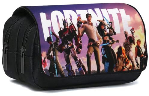 Federmäppchen Spielthema,Spielthema Federtasche Jungen,Große Kapazität Briefpapier Pouch Stifte, Segeltuch Federmäppchen Stifte Etui Mäppchen für Schul und Bürobedarf , Teenager für Schul(Doppelreißve