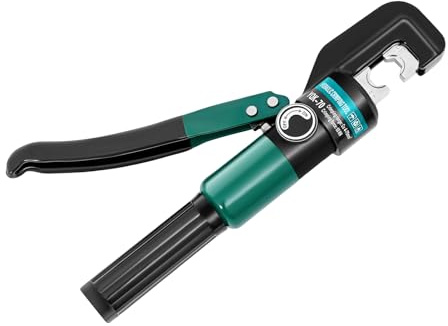 Qussse 6T Hydraulische Crimpzange, Manuelle Presszange mit 8 Matrizen Kabelschuhe Zange 4-70 mm² Quetschzange für Aluminiumrohre, Kunststoffrohre, PEX-Rohre und Kabelschuhe