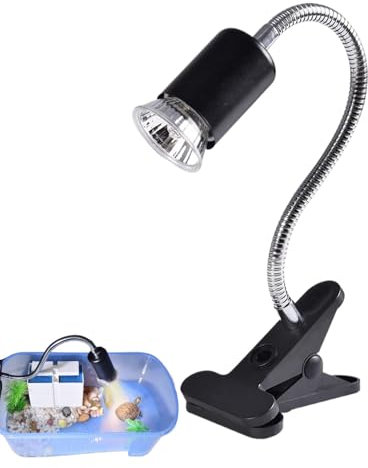 Reptilienwärmelampe | Schildkröten -Spot -Halter -Klemme | Lampe Für Schildkrötenterrarien | Einstellbare Klemmbehandlung Bietet Eine Wesentliche Wärme Für Reptilien Und Schildkrötenversorgung