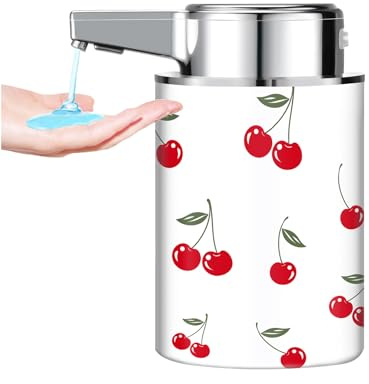 Automatic Soap Dispenser,Hand soap dispenser, USB Rechargeable with Infrared Motion Sensor for Bathroom, Kitchen(Cherry)