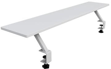 Arozzi Desk Riser Groß Monitorständer Weiß | für 2 Bildschirme, Schreibtischablage, robuster Stahlrahmen, Arbeitsplatz-Organizer