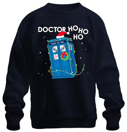 Printera Doctor Ho Ho Ho Tardis Weihnachtsfeier Spaß Weihnachtsmann Dekor Unisex Sweatshirt Pullover