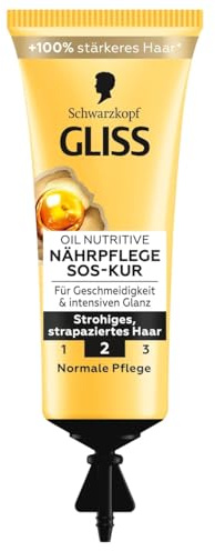20er Pack - Gliss Kur Soforthilfe Intensiv-Kur - Oil Nutritive - für strohiges, strapaziertes Haar - 15 ml