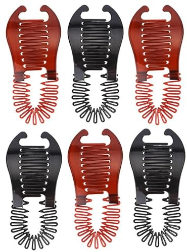 Luxshiny 6 Clips Banane Cheveux Pince À Cheveux Banane En Plastique Maintien Fermé Pour Épais Et Bouclés Pour Queue De Cheval Maquillage Cuisine Et Routine Beauté