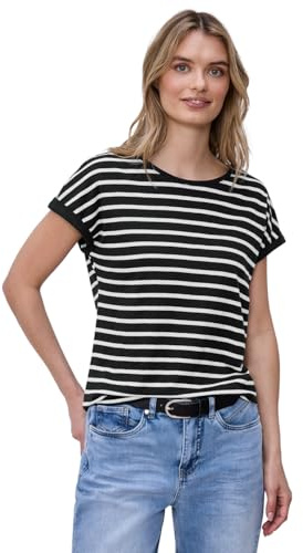 Damen Dropped Shoulder T-Shirt mit Streifen