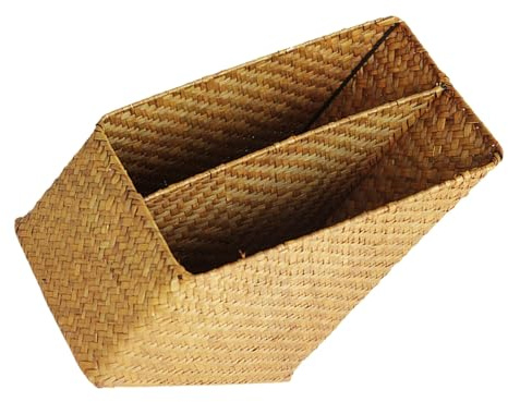 Panier de Rangement de Fichiers Tissé à Main, Design Épaissi