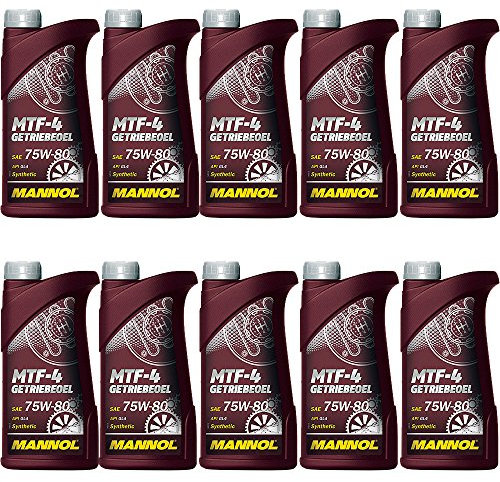 10 x 1L MANNOL MTF-4 Getriebeoel 75W-80 API GL-4/5-6- Gang Schaltgetriebe- Achs- Öl