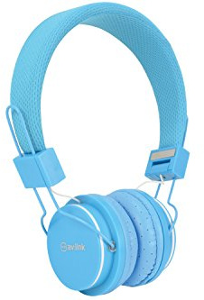 AV:Link | Children's Educational Headphones with in-line Microphone | Blue