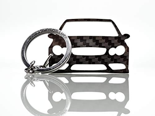 BlackStuff Carbon Karbonfaser Schlüsselanhänger Kompatibel mit C Class CLK Class C209 A209 2002-2009 BS-764