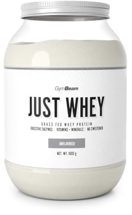 GymBeam Just Whey, Proteine in Polvere Multicomponente da Siero di Latte, Whey Protein, Concentrato e Idrolizzato, 22,4g Proteine per Dose (1000 g, Unflavored)
