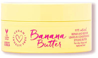 Umberto Giannini Coily Banana Butter Repair + Restore Vegan Leave-In Conditioner - Cruelty Free - 97% Natural Hydrating Styling Cream