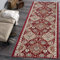 Carpeto Rugs Blumen Teppich Läufer Flur - Orientalisch Teppichläufer - Kurzflor, Weich - Flurläufer für Wohnzimmer, Schlafzimmer - Teppiche - Meterware - Rot Burgund 3-70 x 250 cm
