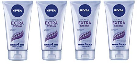 Nivea Styling Gel Extra Strong, Haargel mit langem Halt, 4 Stück à 150 ml