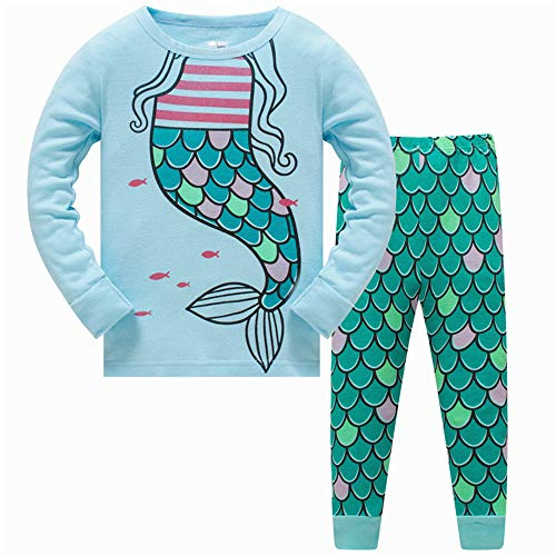 LitBud Girls Pajamas Unicorn,Sleepwears 2pcs Long Sleeves Pjs Nightwear Tops + Pants Sets Nightwear Outfits for Kids Toddler 2-10 Years