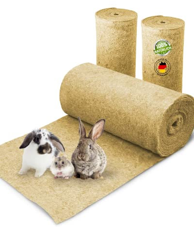 Nagerteppich aus 100% Hanf auf Rolle mit 5m Länge, 50cm Breite, 10mm dick, Hanfteppich für alle Arten Kleintiere, Hanfmatte Nagermatte Nager-Teppich