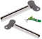 Exprimidor de pasta de dientes, 3 paquetes de tubos de pasta de dientes de metal inoxidable, exprimidor de pasta de dientes enrollable, exprimidor de pasta de dientes para baño, tinte para el cabello,