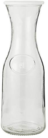 IB Laursen Glaskaraffe Wasserflasche Flasche aus Glas Karaffe 1 Liter Höhe 28 x Ø10cm mit Deckel 0660-00