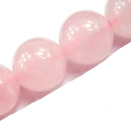 Fukugems Gemstone Beads for Jewelry Making, Sold per Bag 5 Strands Inside (Rose Quartz, 4mm)