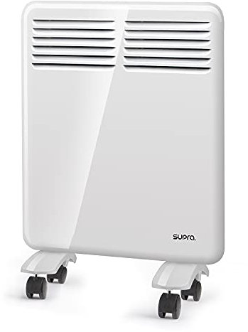 Supra QUICKFIX 500 - Thermoconvecteur, radiateur électrique, adapté aux salles de bains, programmable, installation murale ou roulettes, température réglable, minuterie, blanc