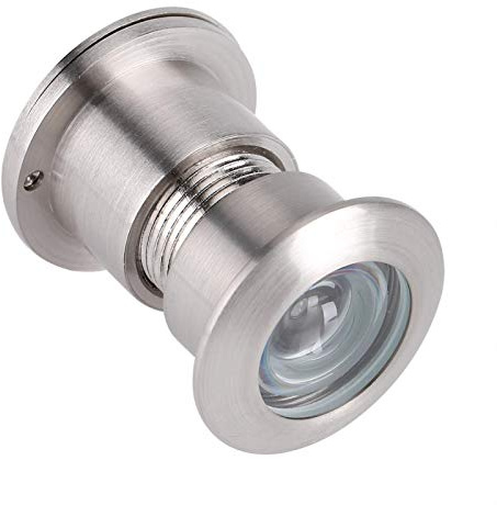 Kuuleyn Türspion, 200° Türspion Weitwinkel, Optische Glaslinsen Bohrloch, 28 mm breiter Betrachtungswinkel Türspion mit robuster Sichtschutzabdeckung für Home Office Hotel Türspion(Gebürstetes Chrom)
