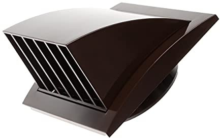 Vent Systems Grille d'aération pour sèche-linge - Marron - 10 cm - Couvercle d'aération - Valve anti-retour - Grille d'aération - Grille d'aération-Grille d'aération en plastique- Grille d'aération