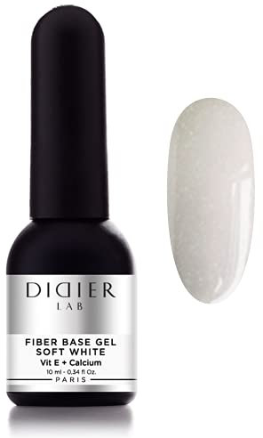 DidierLab - Premium Smart Fiberglas Gel Base Soft White - Nagelhärter - UV Nagellack für Nagelschutz und Beschädigte Nägel - Maniküre