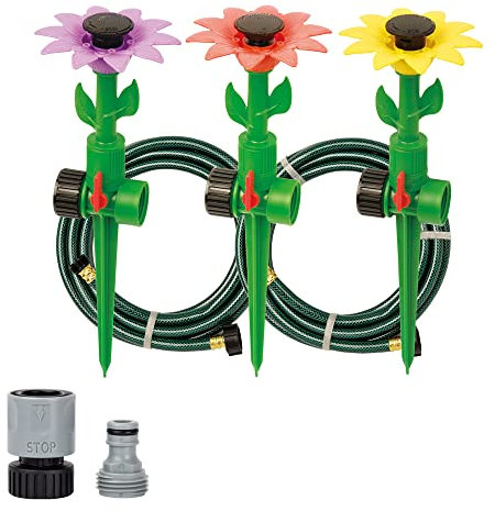 Melnor Daisy 65194AMZ Sprinkler-Set, verstellbar, Grün