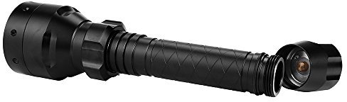 10W antorcha rango caza luz infrarroja LED larga 18650 T50 850nm IR linterna nocturna club tarjetas faro Kit (negro, talla única)